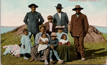 Songhees Indians Victoria BC Indigenous Family Portrait Unused Postcard S1