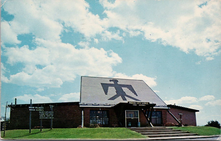 Anadarko Oklahoma Indian City Lodge Postcard