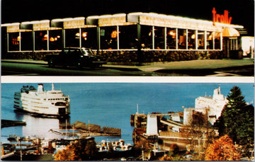 Troll's Restaurant Horseshoe Bay BC Vancouver BC Ferries Unused Vintage Postcard S1