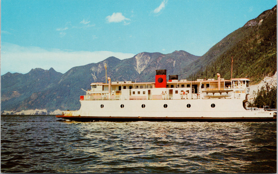 SS 'Smokwa' Black Ball Line Ferry Ship Howe Sound BC Postcard