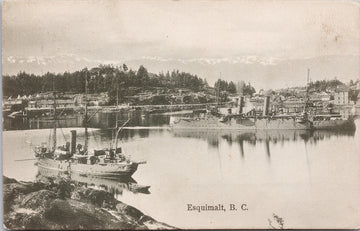 Esquimalt BC Ships Victoria Vancouver Island Postcard 