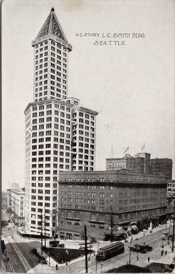 Seattle WA LC Smith Building Washington Hopf Bros Postcard