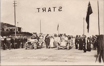 Brighton Motor Trials July 1905 England Auto Racing Unused Mezzotint Postcard 