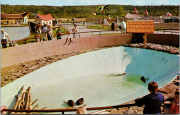 Storyland Valley Zoo Edmonton Alberta Beaver Pond Unused Vintage Postcard S1