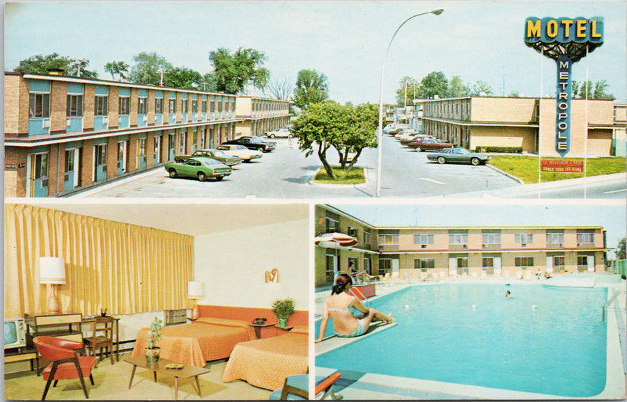 Motel Metropole Montreal Quebec Postcard