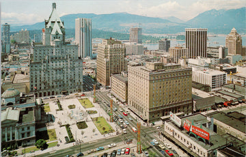 Vancouver BC Georgia Street Postcard