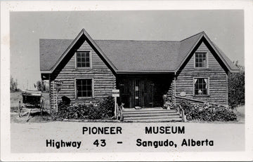 Pioneer Museum Sangudo Alberta AB Real Photo Postcard S2 *as is