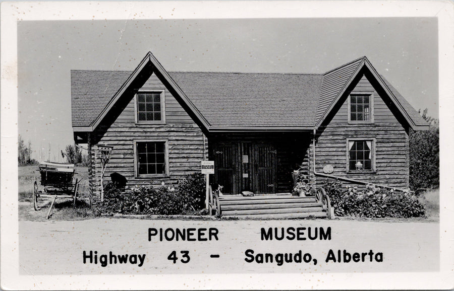 Pioneer Museum Sangudo Alberta AB Real Photo Postcard S2 *as is