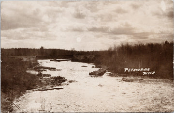 Petawawa River Ontario ON Renfrew County Unused Real Photo Postcard S2