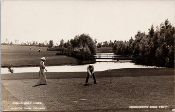 Public Golf Links Course Jackson Park Chicago IL Illinois c1909 RPPC Postcard S2