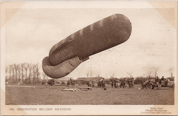 Observation Balloon Ascending Daily Mail World War One Unused Postcard S2