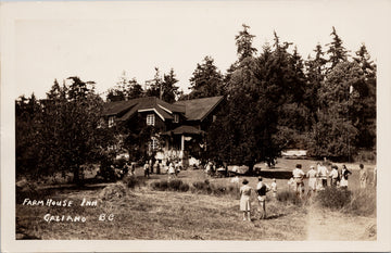 Farm House Inn Galiano Island BC British Columbia Real Photo Postcard S2