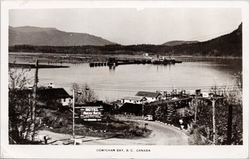 Cowichan Bay Vancouver Island BC Hotel Buena Vista c1947 RPPC Postcard S2