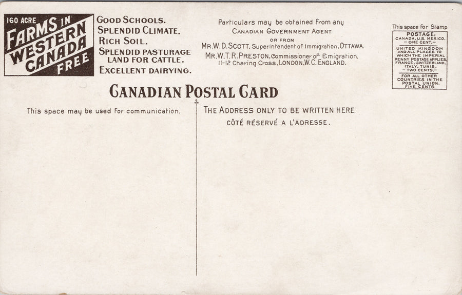 Glengross Manitoba MB Nelson Bedford Canada Immigration Promo Unused Postcard S2