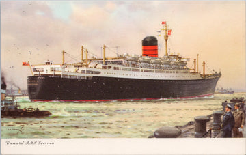 Cunard Ship 'Ivernia' Passenger Boat Unused Postcard S2