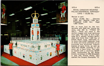 RCMP Centennial Birthday Cake Calgary Stampede PNE Vancouver Postcard