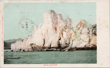 Muir Glacier Alaska AK c1907 Mitchell Postcard S2