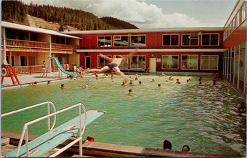 Lakelse Hotsprings BC btwn Terrace and Kitimat Hwy #25 Pool Postcard S3