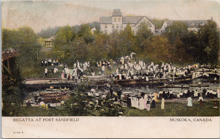 Regatta at Port Sandfield Muskoka Ontario Unused Warwick & Rutter Postcard S3