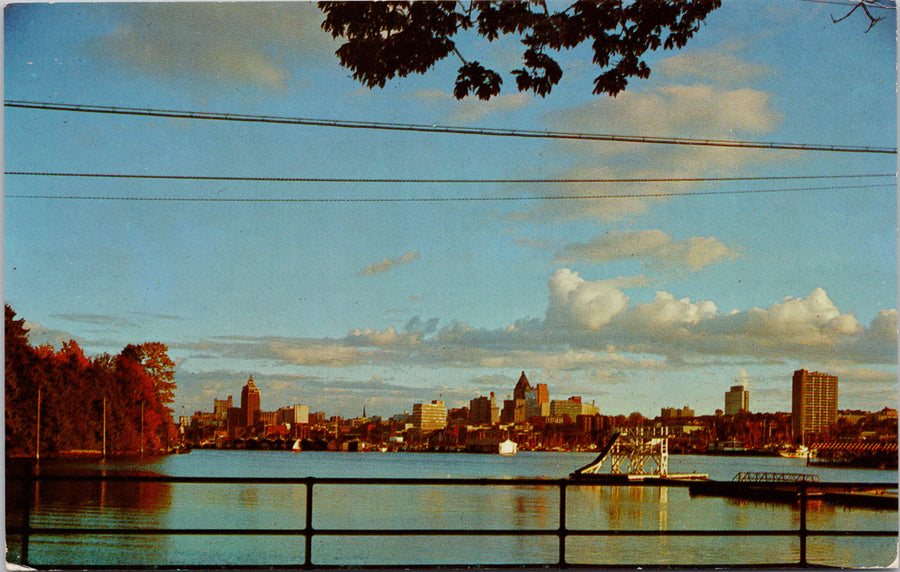 Vancouver BC Skyline from Stanley Park c1959 Postcard S3