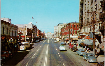 Victoria BC Douglas Street Bus McEwan's Restaurant Unused AV Pollard Postcard S3