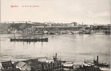 Quebec Le Port de Quebec City QC Ship Unused Montreal Import Co Postcard S3