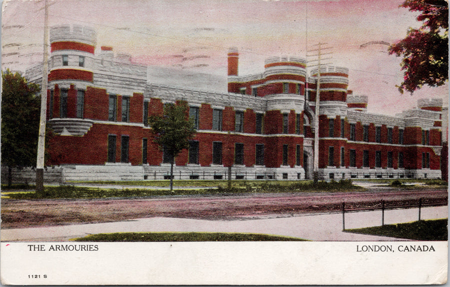 The Armouries London Ontario c1907 Warwick & Rutter Postcard S3