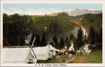 CPR Camp Yoho Valley BC Along Canadian Pacific Railway Line Unused Postcard S3