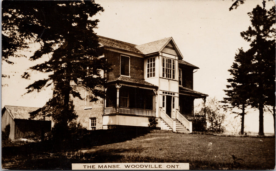 Woodville Ontario The Manse Real Photo Postcard S3