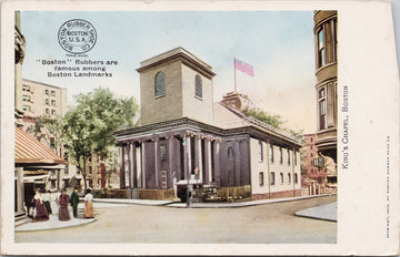 King's Chapel Boston MA Boston Rubber Shoe Co. Postcard S3 *as is