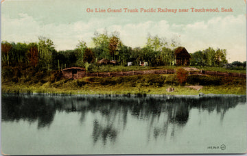 Touchwood Saskatchewan On Line Grand Trunk Railway GTR Postcard S3