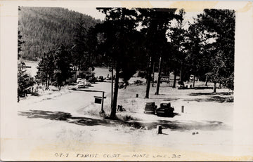 Tourist Court Monte Lake BC British Columbia Coca Cola Shell RPPC Postcard S3