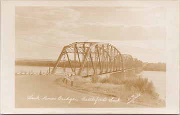 Bridge Battleford Saskatchewan SK Unused Roxy Studio RPPC Postcard S3