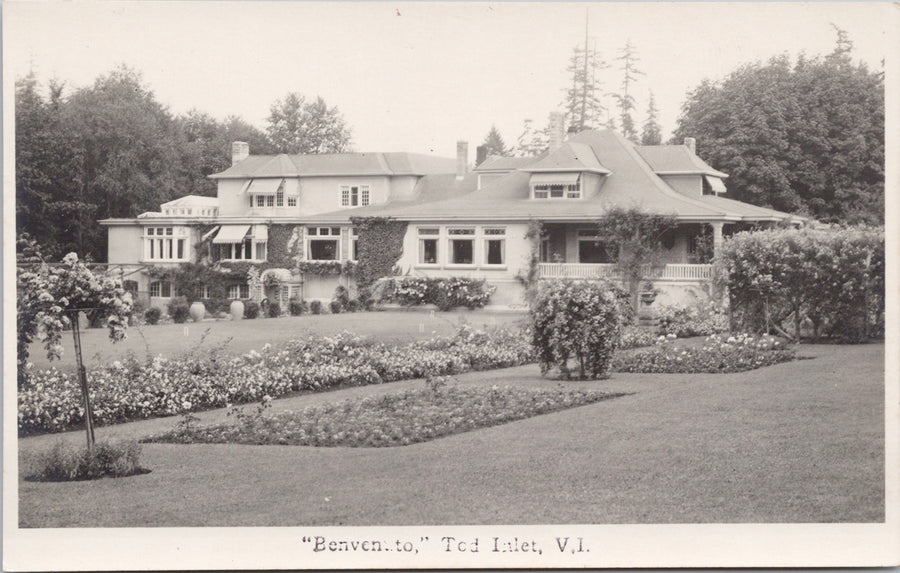 Benvenuto Butchart Tod Inlet BC British Columbia Vancouver Island Unused Trio RPPC Postcard S3