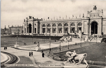 Exposition de Bruxelles 1910 Facade Principale Aile Gauche Unused Postcard S3