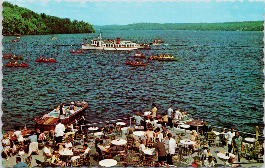 Bigwin Island Hotel Lake of Bays Muskoka Ontario ON Steamer Unused Postcard S3