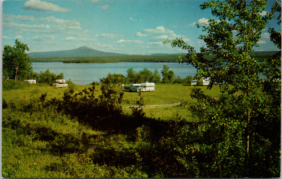 Nulki Lake BC near Vanderhoof Camping Trailers Unused Postcard S3