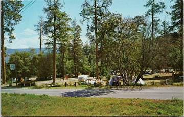 Peach Orchard Park Okanagan Lake Summerland BC Tent Camp Trailers Postcard S3