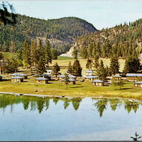 Sky Blue Lodge Princeton BC British Columbia Cabins c1962 Postcard S3