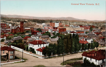 Victoria BC General View British Columbia Birdseye Postcard S3