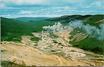 Gaspe Copper Mines Ltd. Murdochville QC Quebec Plant Site Mining Postcard S3