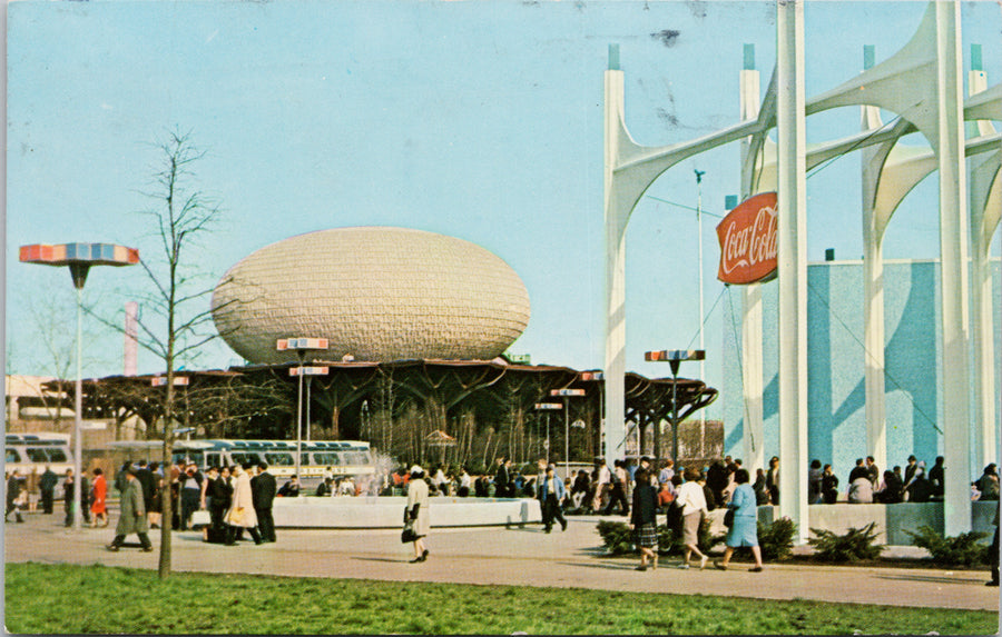 NYC Worlds Fair International Business Machines Coca Cola NY New York Postcard S4