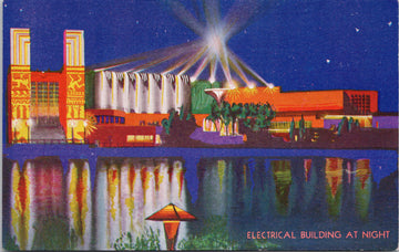 Electrical Building at Night Chicago World's Fair 1933 