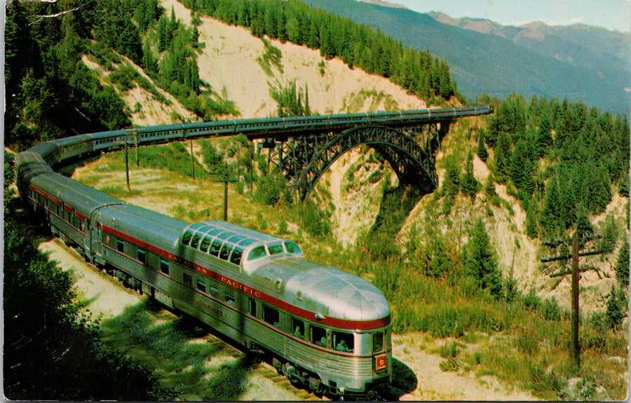 CP 'The Canadian' Streamliner Canadian Pacific Train Steel Dome c1961 Postcard S4