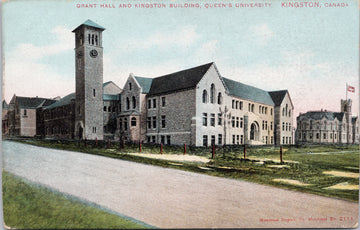 Kingston Ontario Queen's University Grant Hall Postcard S4