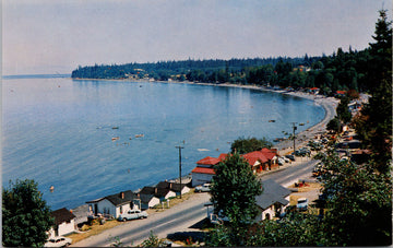 Qualicum Beach BC British Columbia Vancouver Island Unused Postcard S4