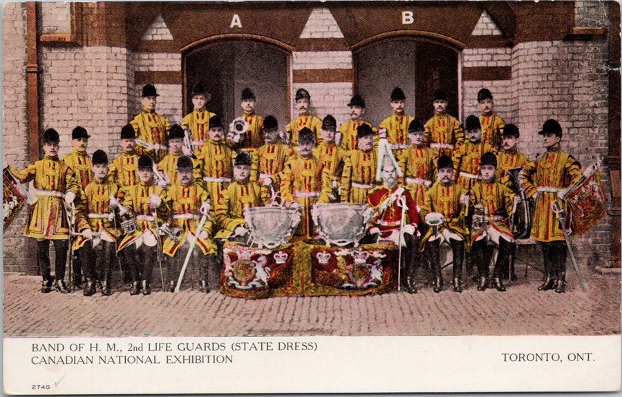 Toronto Ontario Band of HM 2nd Life Guards CNE Canadian National Exhibition Postcard S4 *as is