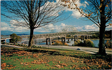 Pattullo Bridge New Westminster BC British Columbia Fraser River Unused Postcard S4