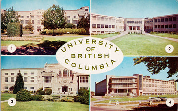 UBC University of British Columbia Vancouver BC Multiview Unused Postcard S4
