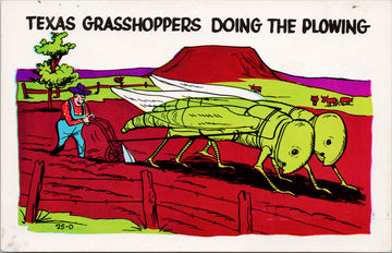 Texas Grasshopper Doing The Plowing Exaggerated